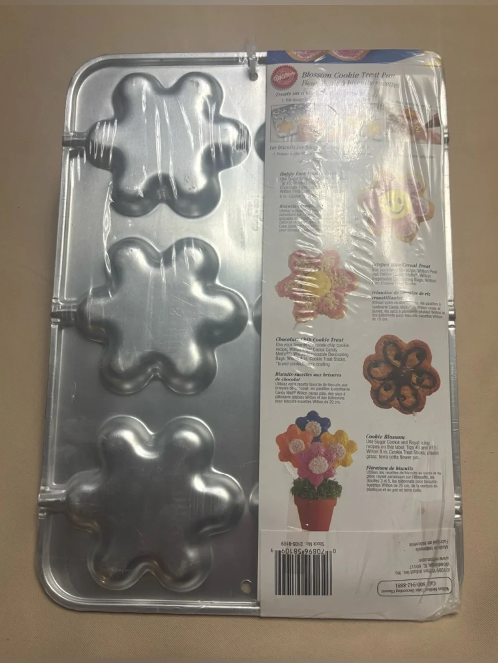 NEW‎ Wilton Blossom Pop Cookie Treat Pan Vintage 1999 Sealed Flowers Bouquet